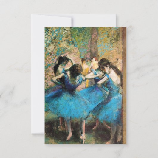 Degas Blue Dancers-uitnodigingen Kaart (Voorkant)