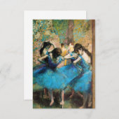 Degas Blue Dancers-uitnodigingen Kaart (Voorkant / Achterkant)