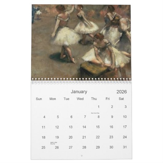 Degas Calendar Kalender (Jan 2026)