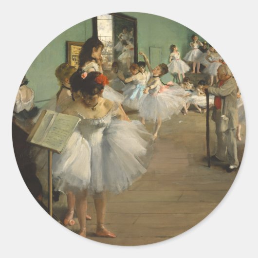 Degas Dance Class Ballet Dancers Ballerina Art Ronde Sticker (Voorkant)