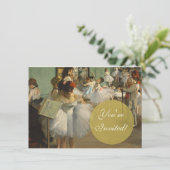 Degas Dance Class Ballet Dansers Ballerina Art Kaart (Staand voorkant)