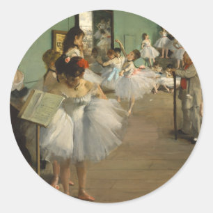 Degas Dance Class Ballet Dansers Ballerina Art Ronde Sticker