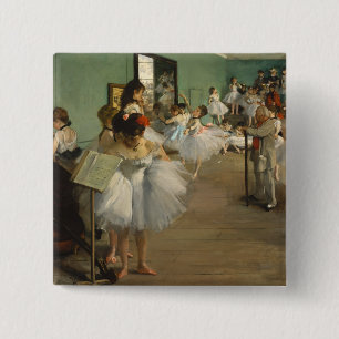 Degas Dance Class Ballet Dansers Ballerina Art Vierkante Button 5,1 Cm