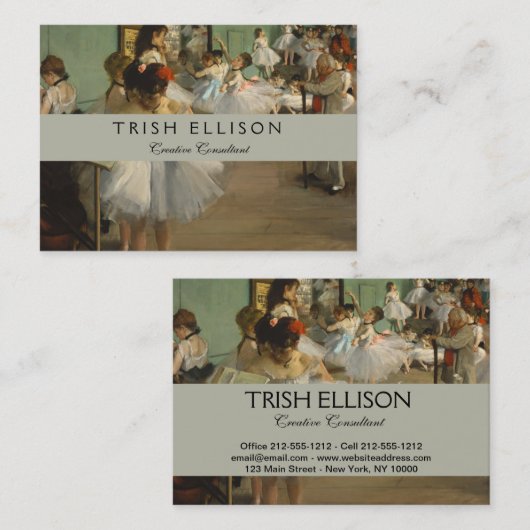 Degas Dance Class Ballet Dansers Ballerina Art Visitekaartje (Voorkant / Achterkant)