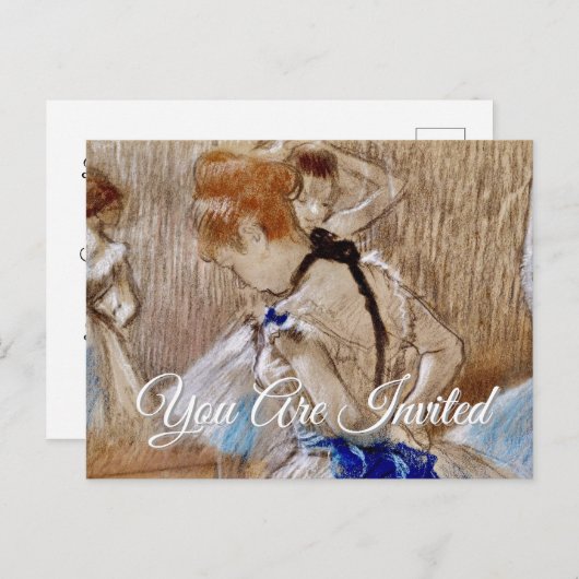 Dega's Dancer Invitation Briefkaart (Voorkant / Achterkant)