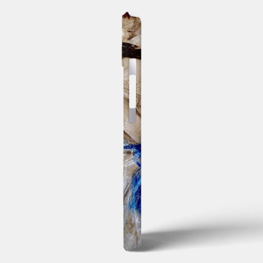 Degas Dancer Met Blauw Lint iPhone / iPad Case (Achterkant / Links)