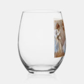 Degas Dancer met Blue Ribbon Drinkware Set Wijnglas Zonder Voet (Rechts)