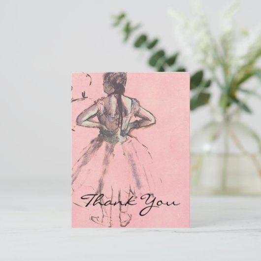 Degas' Dancer Uit de achterkant bekeken Briefkaart (Staand voorkant)