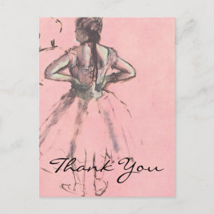 Degas' Dancer Uit de achterkant bekeken Briefkaart