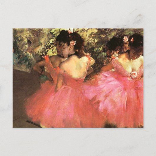 Degas Dancers in roze Briefkaart (Voorkant)