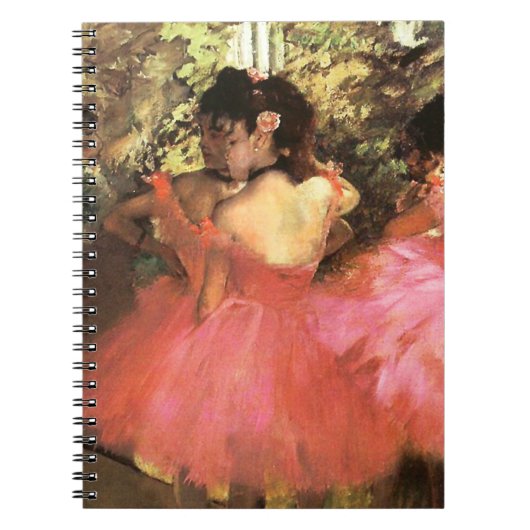 Degas Dancers in roze laptop Notitieboek (Voorkant)