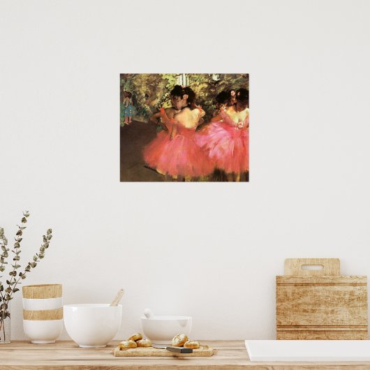 Degas Dancers in roze Poster (Keuken)