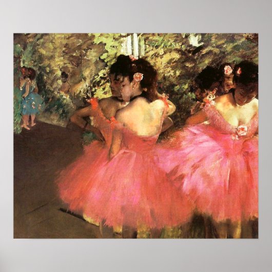 Degas Dancers in roze Poster (Voorkant)