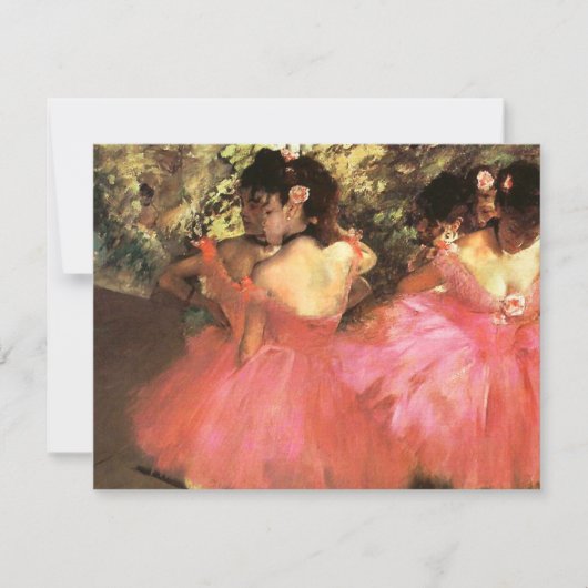 Degas Dancers in roze uitvindingen Kaart (Voorkant)
