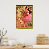 Degas - danser in roze dress-1880 poster (Keuken)