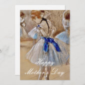 Degas danser met blauw lint feestdagenkaart (Voorkant / Achterkant)