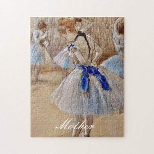 Degas danser met blauw lint legpuzzel (Verticaal)