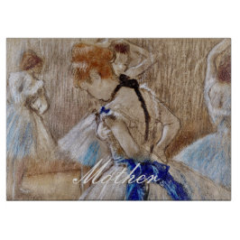 Degas danser met blauw lint snijplank
