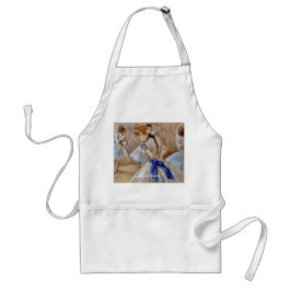 Degas danser met blauw lint standaard schort