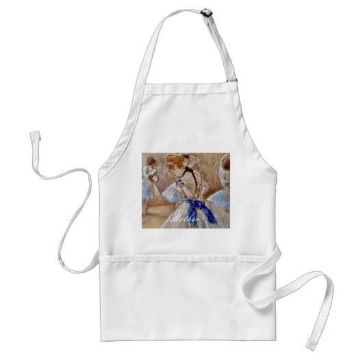 Degas danser met blauw lint standaard schort (Voorkant)