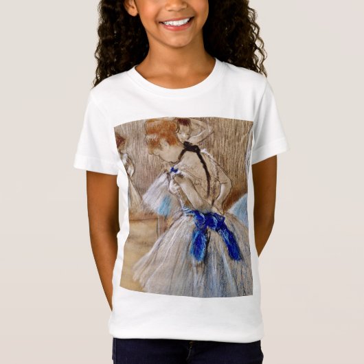 Degas danser met blauw lint T-shirt (Voorkant)
