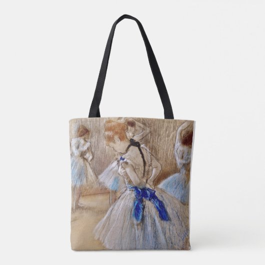 Degas danser met blauw lint tote bag (Achterkant)