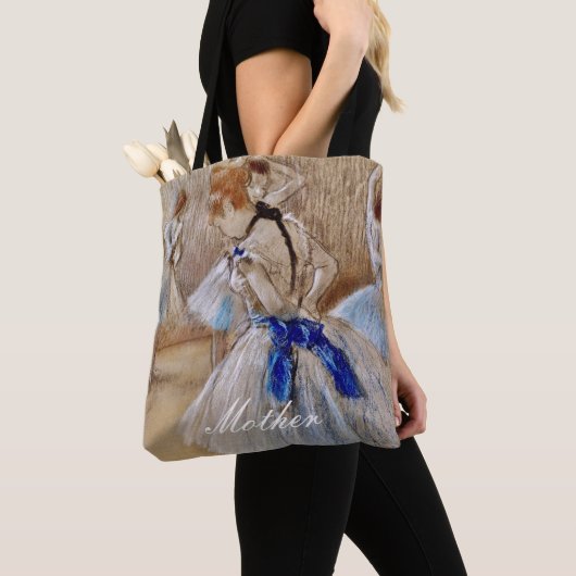 Degas danser met blauw lint tote bag (Dichtbij)