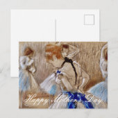 Degas Danser Met Blauwe Lint Briefkaart (Voorkant / Achterkant)