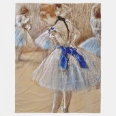 Degas Danser met Blauwe Lint Fleece Deken (Voorkant)