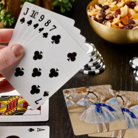 Dega's Danser Met Blauwe Lint Pokerkaarten