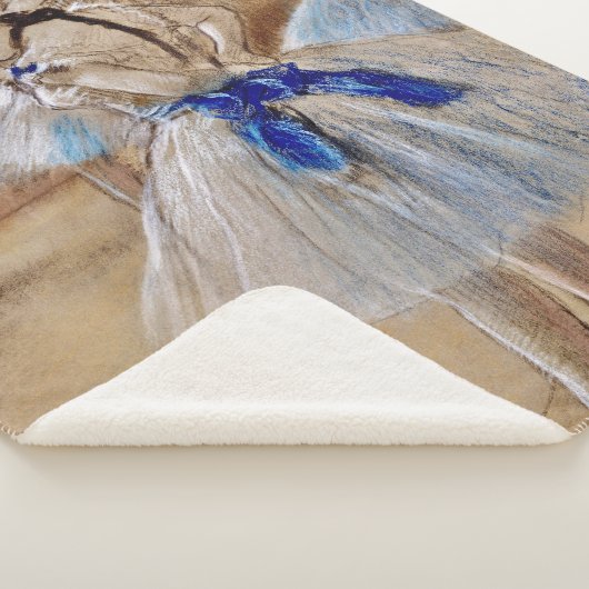 Dega's danseres met blauw lint sherpa deken (3/4)