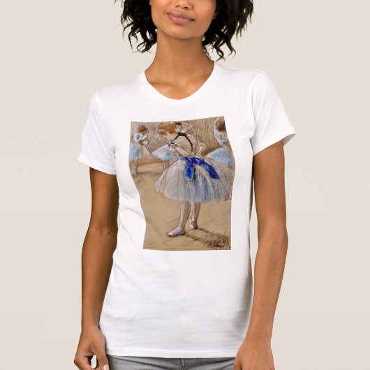 Dega's danseres met blauw lint t-shirt (Voorkant)