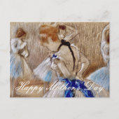 Degas Danseres Met Blauwe Lint Briefkaart (Voorkant)