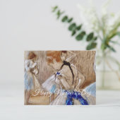 Degas Danseres Met Blauwe Lint Briefkaart (Staand voorkant)