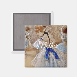 Degas-danseres met blauwe lint magneet
