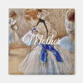 Degas-danseres met blauwe lint magneet