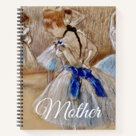 Dega's danseres met blauwe lint notitieboek