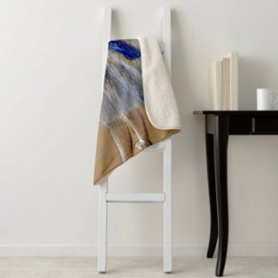 Dega's danseres met blauwe lint sherpa deken