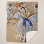 Dega's danseres met blauwe lint  sherpa deken (Voorkant)