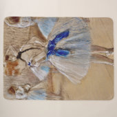 Dega's danseres met blauwe lint sherpa deken (Voorkant (horizontaal))
