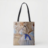 Degas-danseres met blauwe lint tote bag (Voorkant)