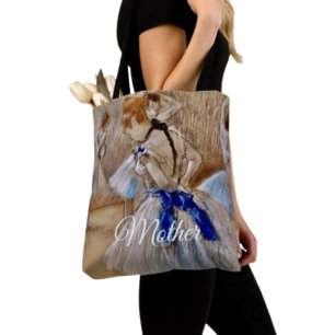 Degas-danseres met blauwe lint  tote bag