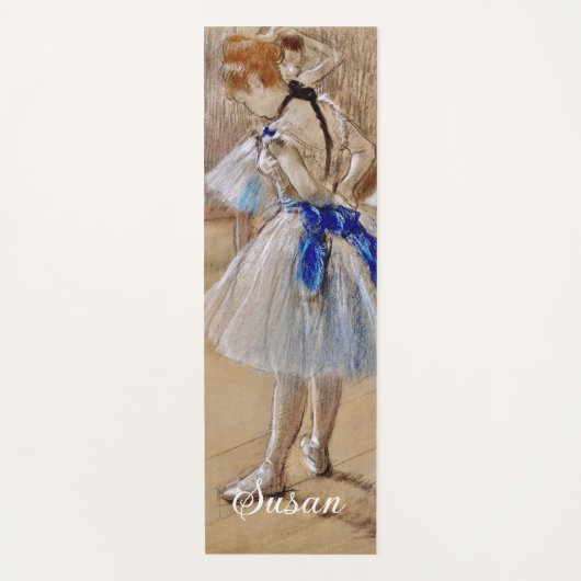 Dega's danseres met blauwe lint yogamat (Voorkant)