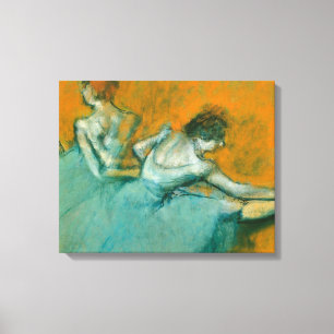 Degas Dansers bij het Bar Ballet Canvas Afdruk