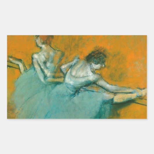 Degas Dansers bij het Bar Ballet Rechthoekige Sticker (Voorkant)