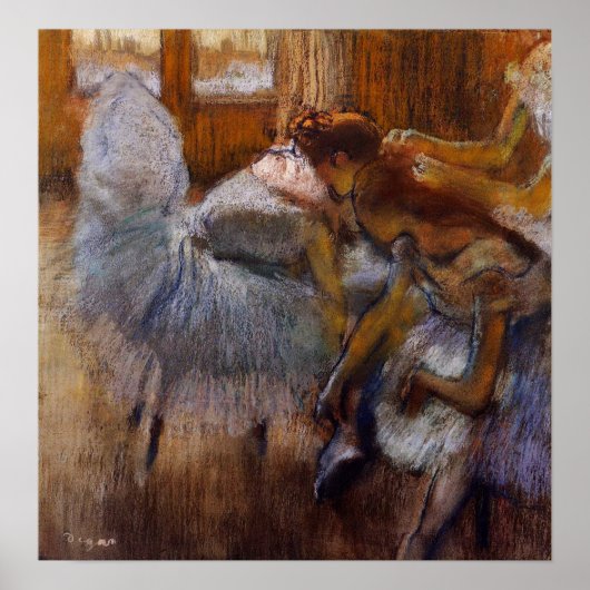 Degas - Dansers die zich ontspannen 1885 Poster (Voorkant)