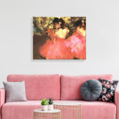 Degas Dansers in Roze Canvas Wrap Afdruk (Insitu (Woonkamer))