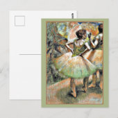 Degas - Dansers Roze en Groen Briefkaart (Voorkant / Achterkant)