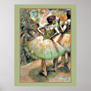 Degas - Dansers Roze en Groen Poster
