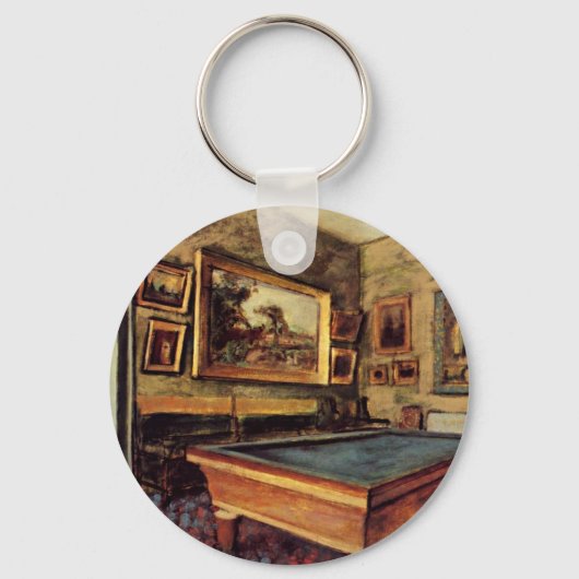Degas - De Billiard Room Sleutelhanger (Voorkant)